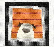 Dog w/ mango stripes w/ red