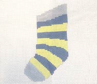 Blue & Green Stripes Mini Sock