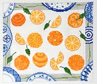 Oranges and plates