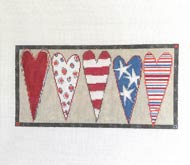 Stars & Stripes Heart Bolster (18 mesh)