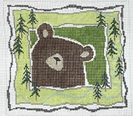 Brown bear and trees