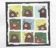 Nine brown bears