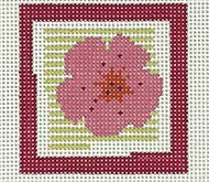 Pink flower w/ stripes